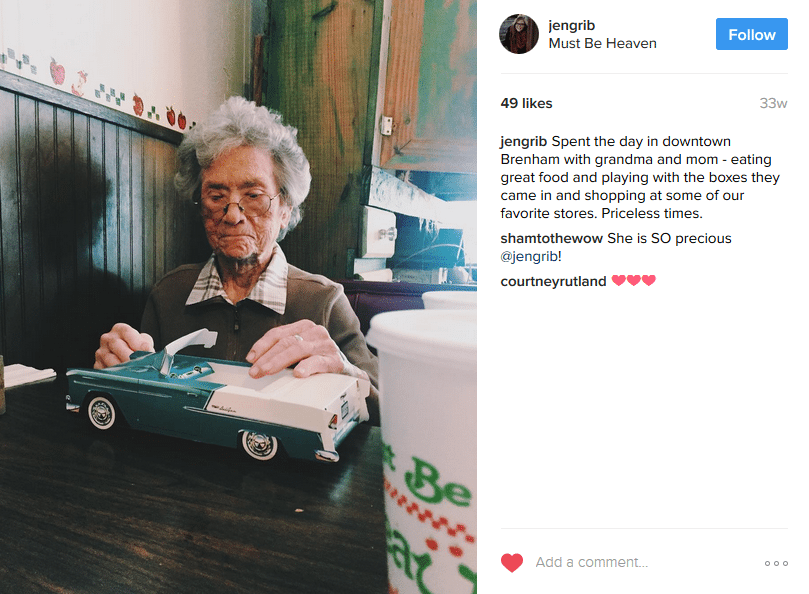 Grandma dining